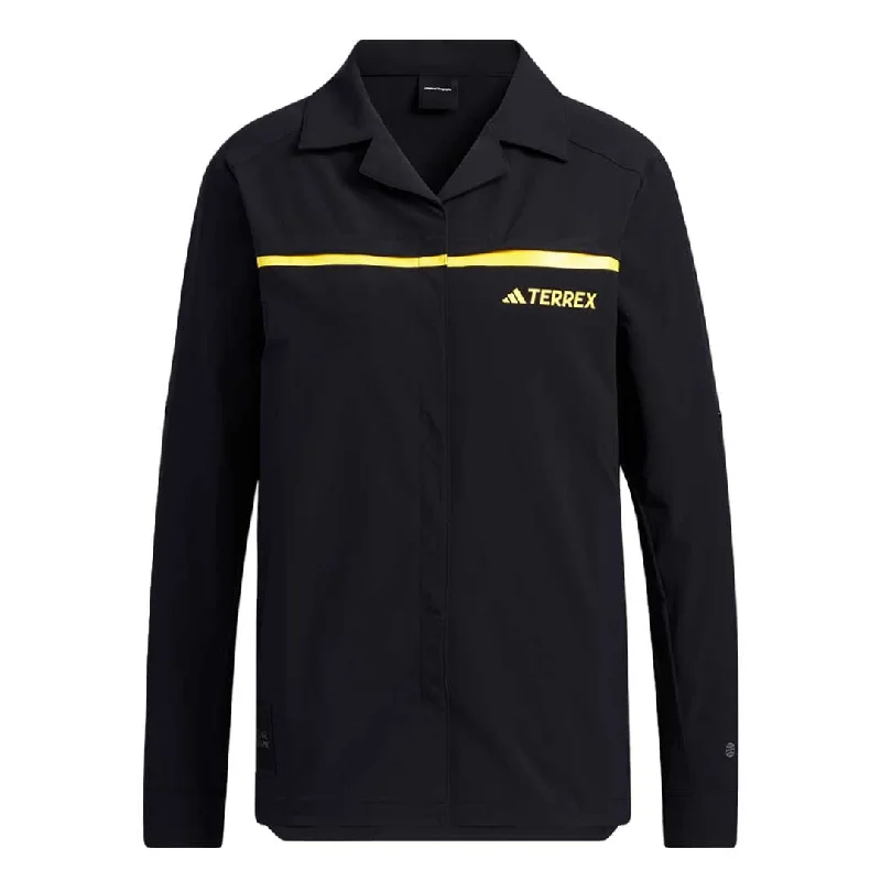 cozy jackets for winter adidas - Women's Terrex National Geographic Long Sleeve Shirt (IC1994)