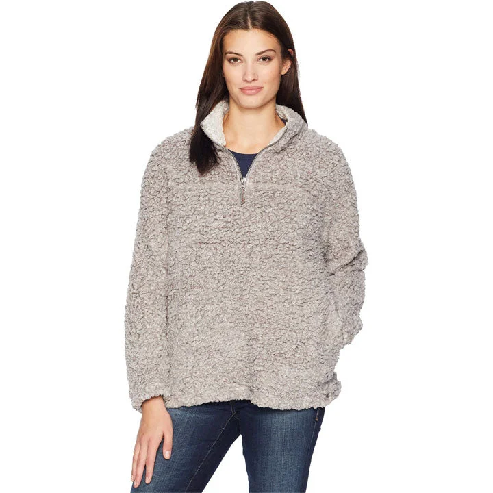 outerwear for women in spring Dylan Soft Shearling Tipped Pile 1/4 Zip Stadium Pullover Womens