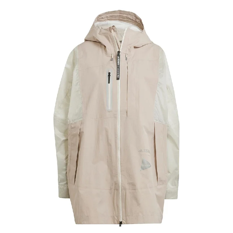 stylish cold weather jackets adidas - Women's Terrex x And Wander Xploric RAIN.RDY Jacket (HR7144)