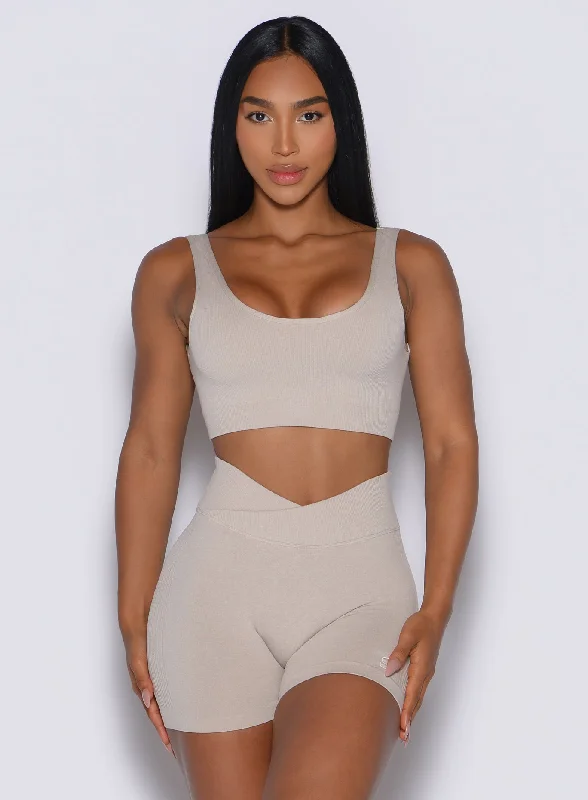 Knit Top and Pants Sets Seamless Scoop Bra