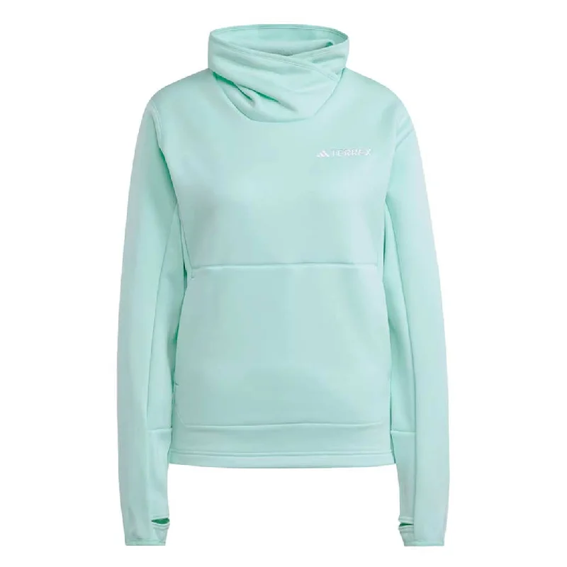 fashion outerwear jackets for women adidas - Women's Terrex Xperior Medium Fleece Pullover (IB1833)