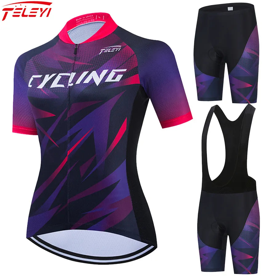 Cozy Tracksuit Sets Women Cycling Clothing bicycle Jersey women Cycling Clothing girl Cycle Casual Road bike Clothing Culote pants Cycling Clothing