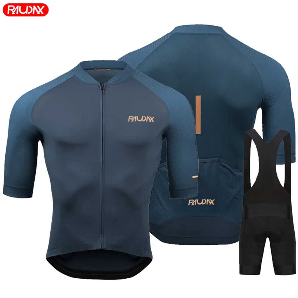 Matching Sweater Lounge Sets Raudax Team 2023 Men Summer Short Sleeve Cycling Jersey Set MTB Maillot Ropa Ciclismo Bicycle Wear Breathable Cycling Clothing