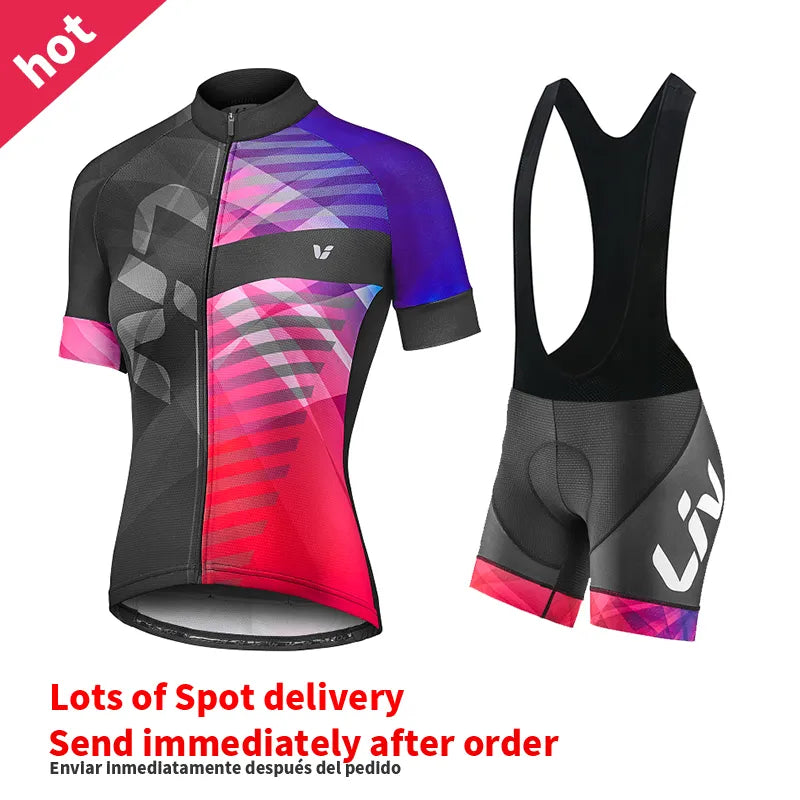 Summer Night Sets Liv Cycling Shorts Set 2023 New Women Cycling Jersey Bike Clothing Suit Liv Team Version Racing Suit Roupa Ciclismo Feminine