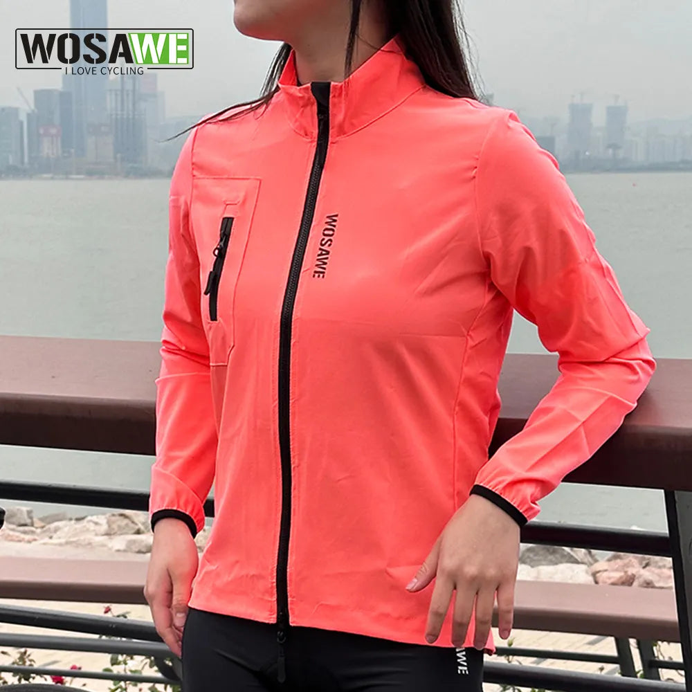 Designer Set Outfits Women Cycling Jacket Water Repellent Windbreaker Cycling Clothing Running Riding MTB Road Bike Wind Jacket Bicycle Coat