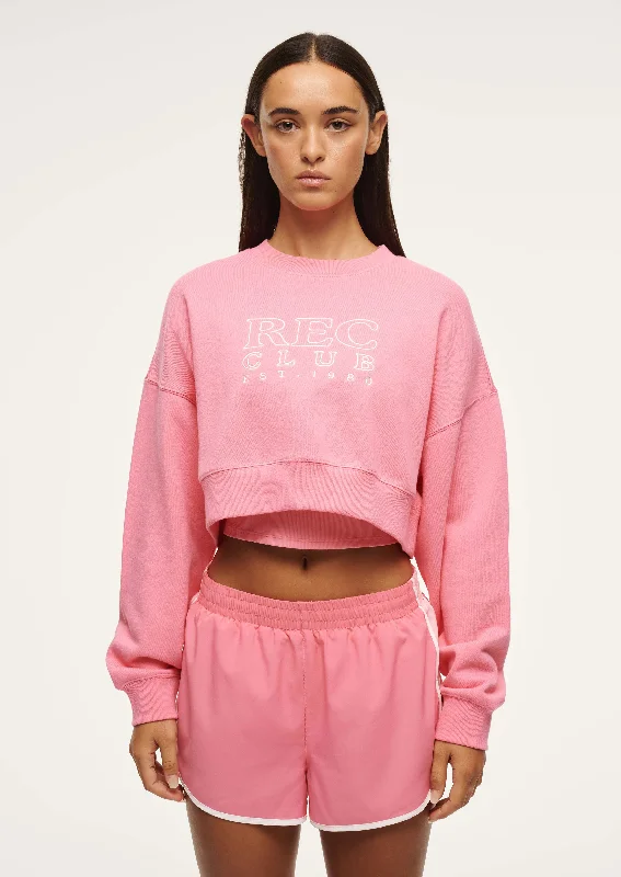 women’s cozy outerwear jackets RALLY SWEAT IN PINK LEMONADE