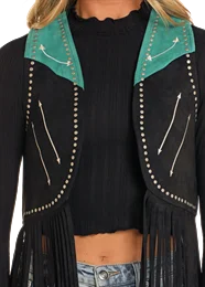 women’s high-end outerwear Rock & Roll Embroidered Retro Vest