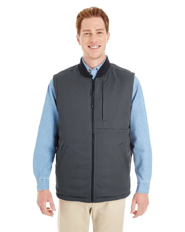 warm stylish jackets outerwear Harriton Adult Dockside Interactive Reversible Freezer Vest M776