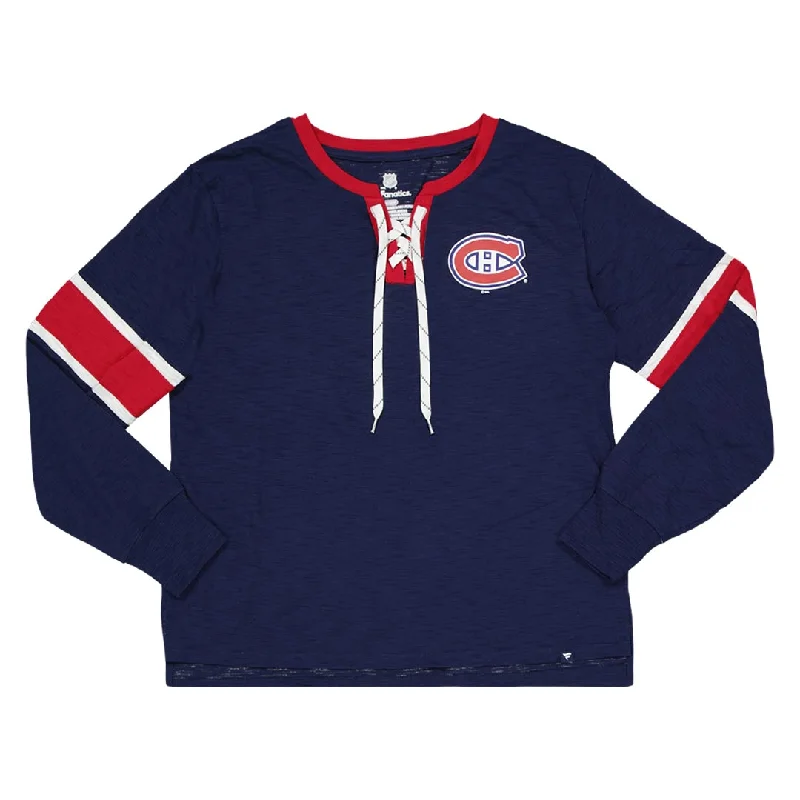 cute outerwear for women Fanatics - Women's Montreal Canadiens Iconic Long Sleeve T-Shirt (3ZCD EM87 2K 3NB)