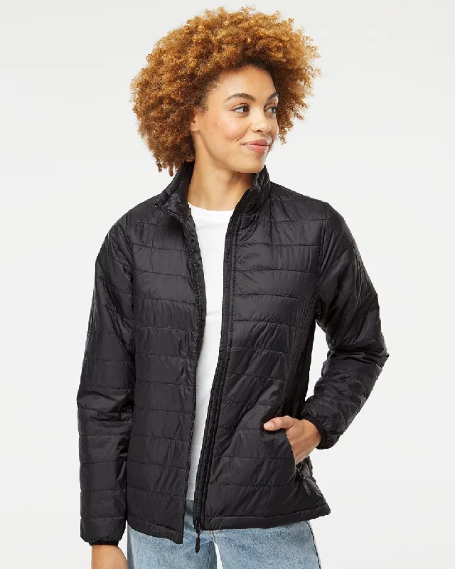 women’s fall outerwear coats Independent Trading Co. Women's Puffer Jacket EXP200PFZ