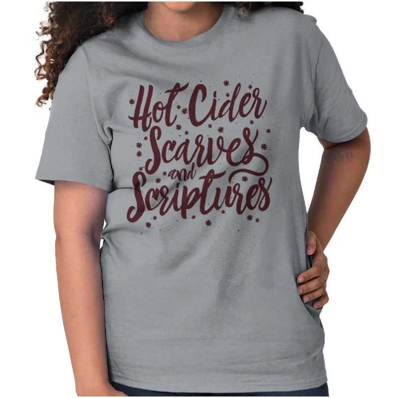 Women’s inspiring graphic designs Cider Scarves Scriptures T Shirt