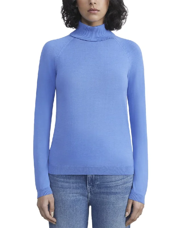 Wool sweater dress Lafayette 148 New York Raglan Sleeve Turtleneck Sweater