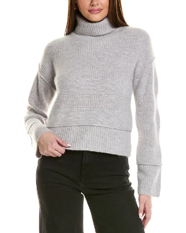 Women’s long knit sweaters Design History Exposed Seam Turtleneck Cashmere Sweater