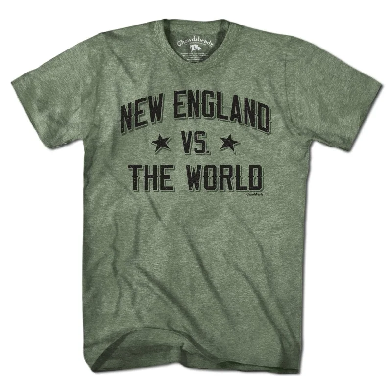 Women’s slogan print T-Shirts New England vs. The World T-Shirt