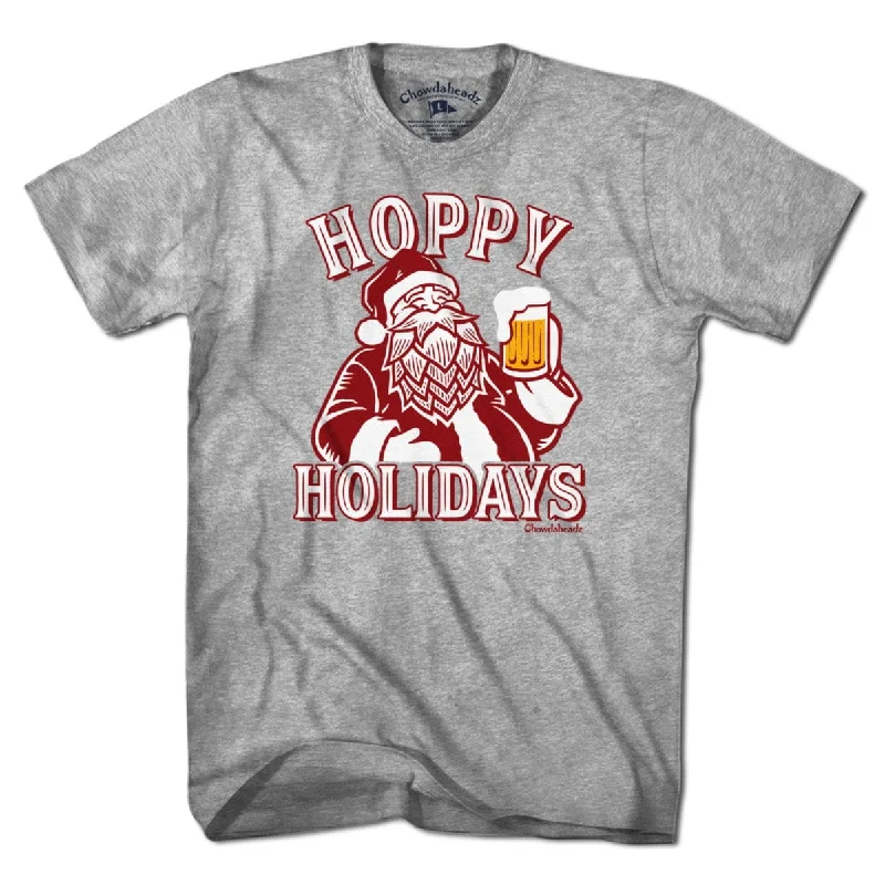 Women’s retro design T-Shirts Hoppy Holidays Santa T-Shirt