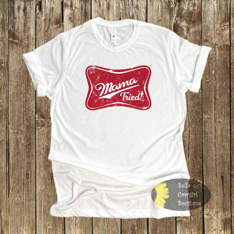 Women’s unique T-Shirts Mama Tried Country Western Vintage T-Shirt