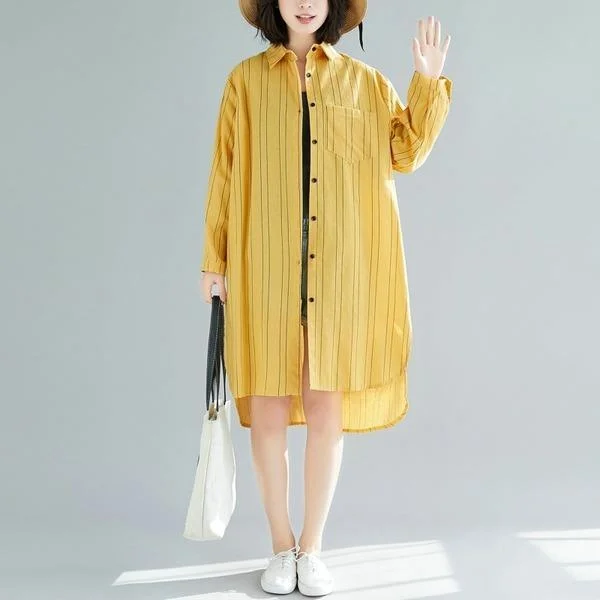 wedding guest dresses & jumpsuits omychic cotton autumn vintage korean style plus size Casual loose blouse women shirt 2020 clothes ladies tops streetwear