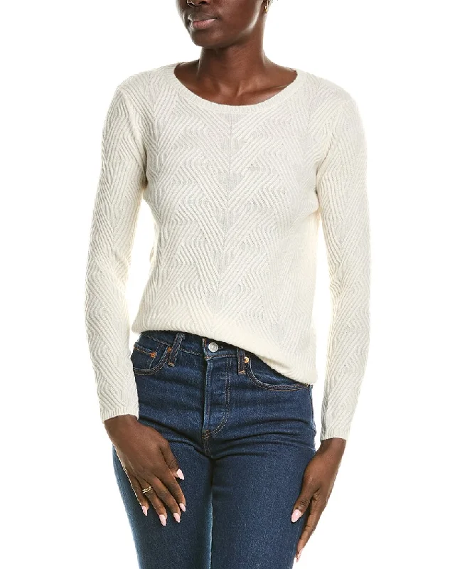 Heavy knit sweaters sofiacashmere Trellis Cable Cashmere Sweater