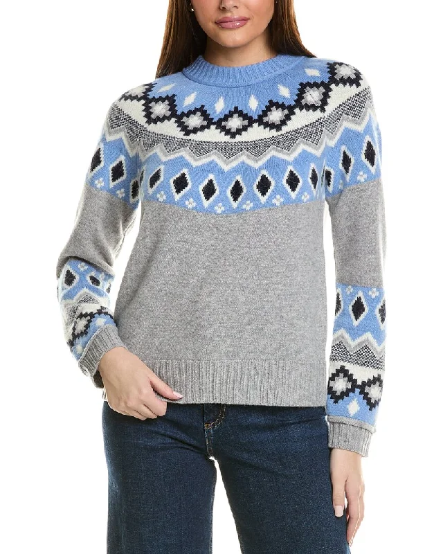 Fitted sweaters for women Hannah Rose Fairisle Wool, Angora & Cashmere-Blend Sweater