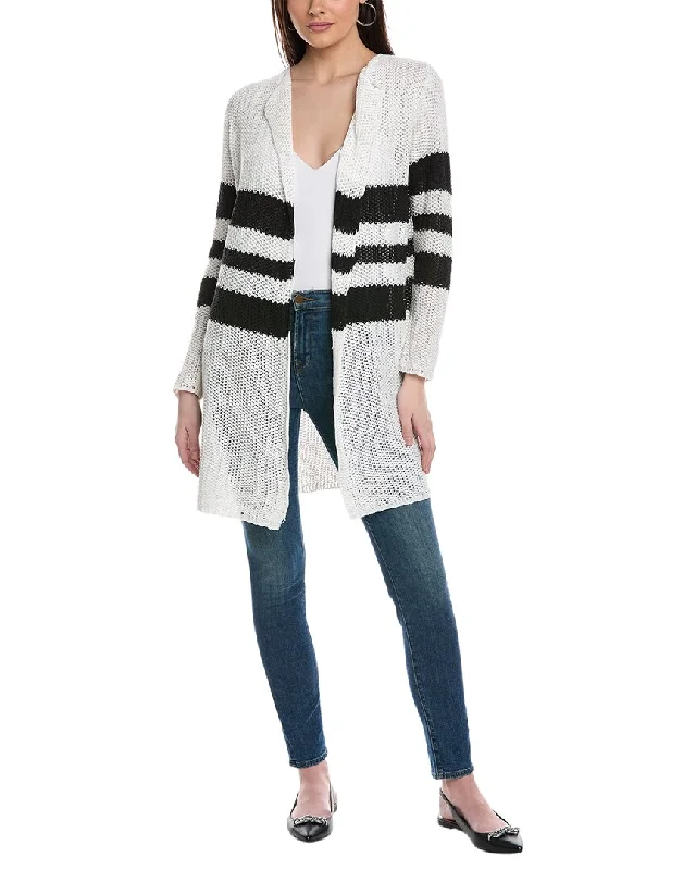 Warm cotton knit sweaters Rain + Rose Stripe Cardigan