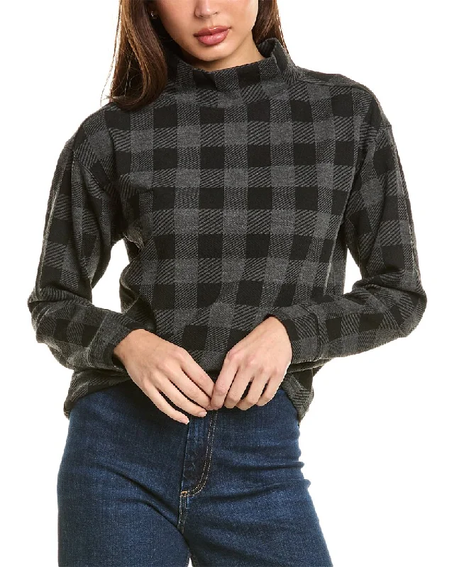 Soft and cozy wool sweaters Beachlunchlounge Tameron Plaid Sweater