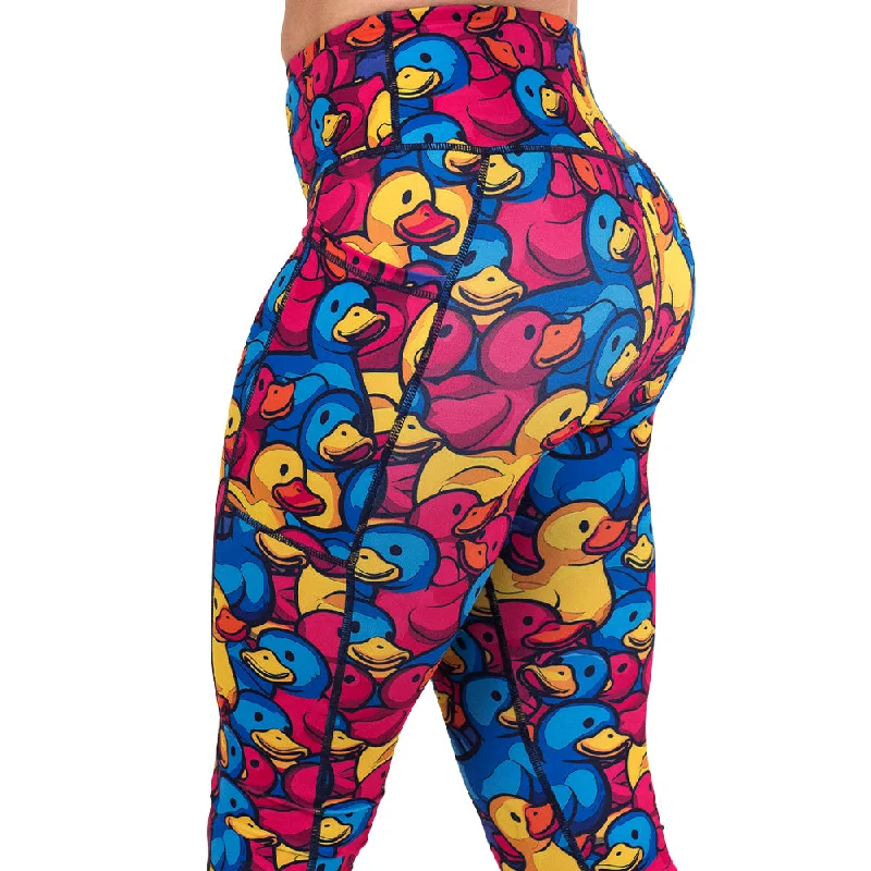 Printed leggings for exercise Duck Around Leggings