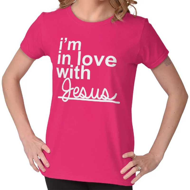 Women’s bold graphic designs In Love With Jesus Ladies T Shirt