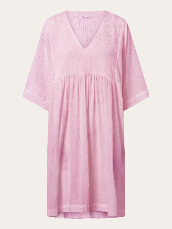 elegant formal dresses & jumpsuits Cotton crepe A-shape dress - Parfait Pink