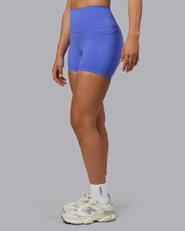 Compression leggings for workout Elixir X-Short Tights With Pockets - Baja Blue