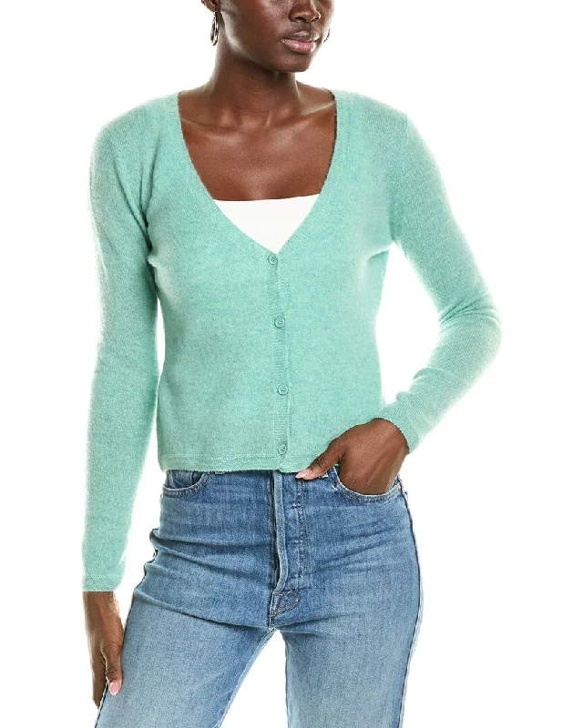 Basic sweaters for women Sofiacashmere Modern V-Neck Cashmere Cardigan