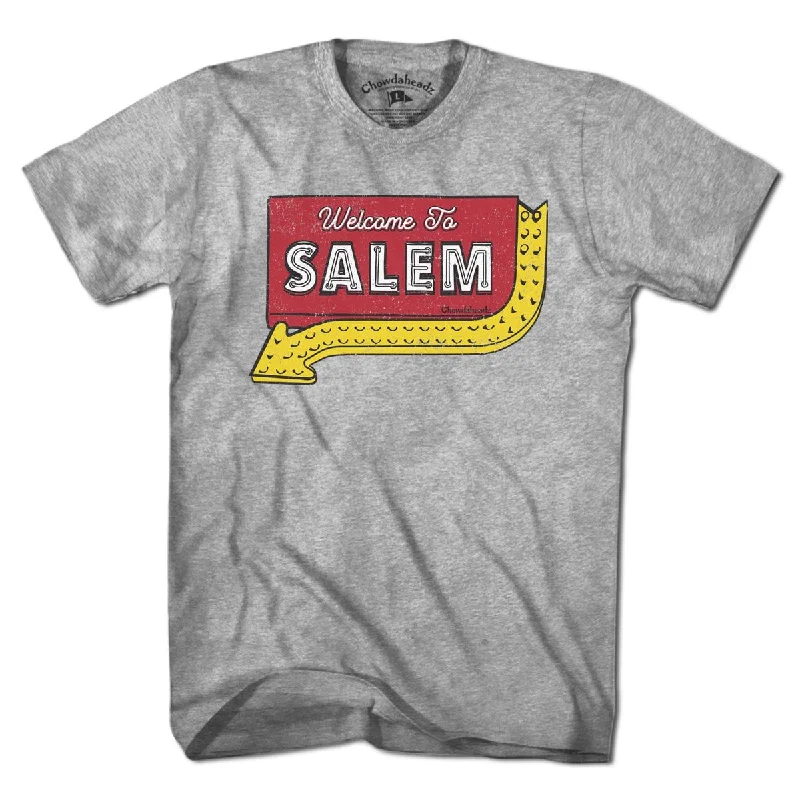 Women’s cute word T-shirts Welcome To Salem Sign T-Shirt