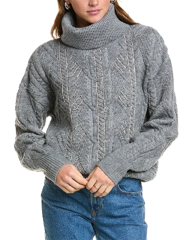 Soft wool pullovers Ramy Brook Annabelle Wool-Blend Sweater