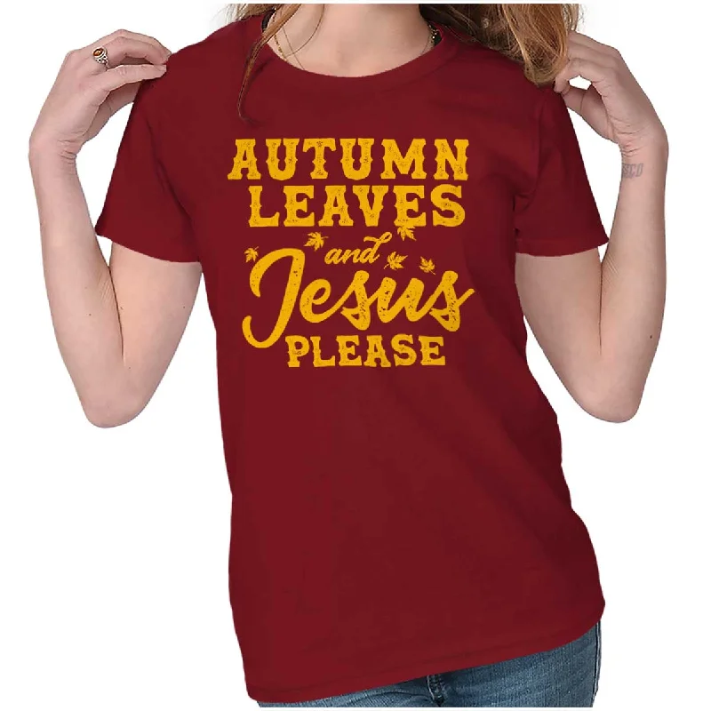 Women’s motivational art T-Shirts Jesus Please Ladies T Shirt