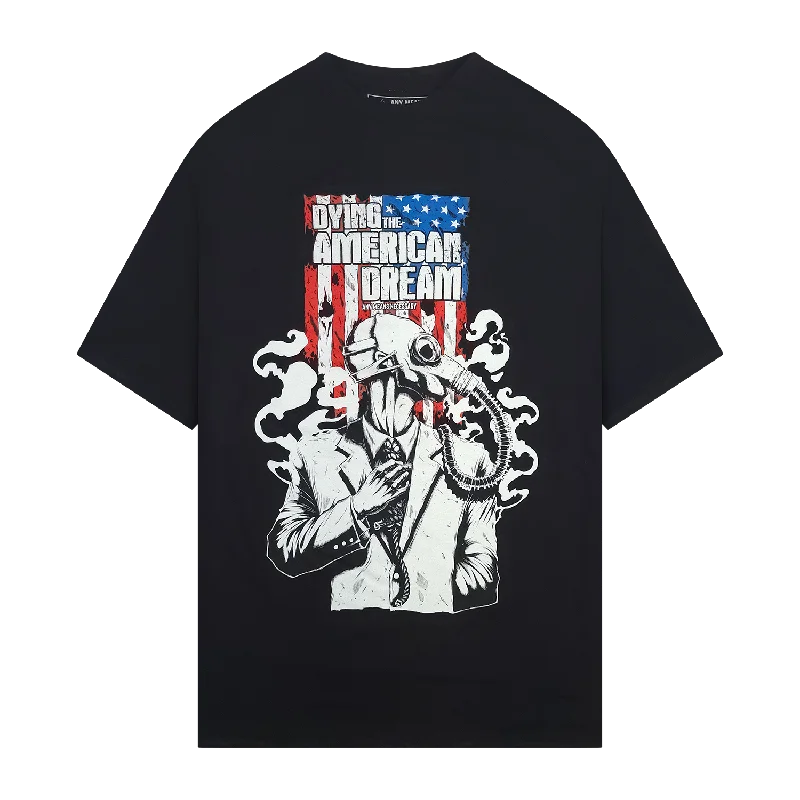 Women’s cool vintage T-Shirts Dying the American Dream T-Shirt Black