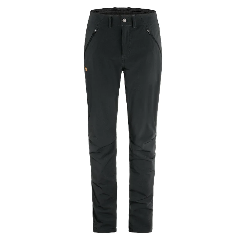 Soft cotton leggings Fjallraven Womens Abisko Stretch Trousers Short Leg Black