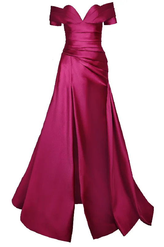 comfortable casual dresses & jumpsuits Strapless Pleated Mikado Gown