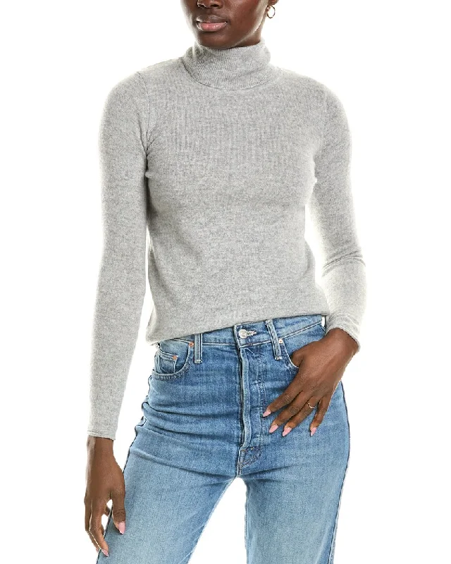 Work sweaters for women Sofiacashmere Roll Cuff & Hem Turtleneck Sweater