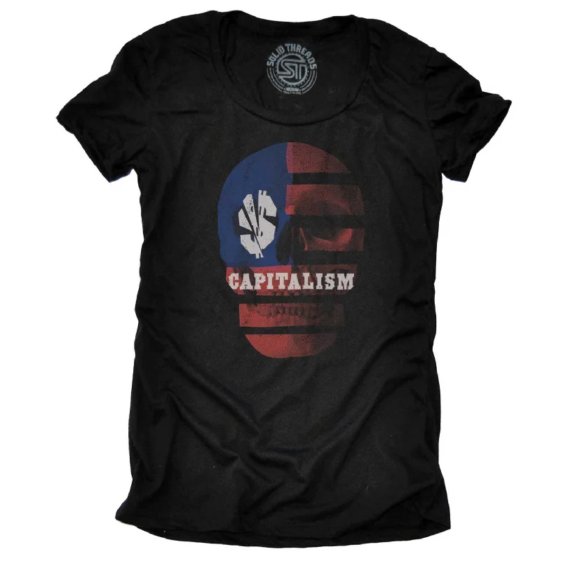 Women’s oversized graphic T-Shirts Women's Capitalism Skull T-shirt | Supports Income Equality