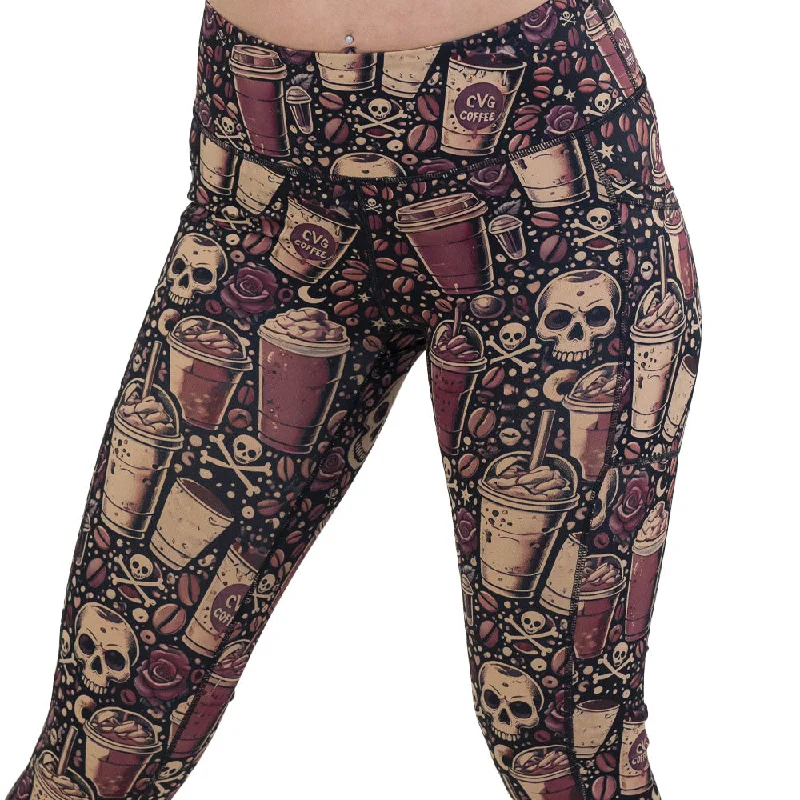 Plus size workout leggings Caffeine Queen Leggings