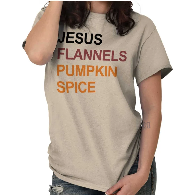 Women’s basic everyday T-Shirts Jesus Lover Autumn Vibes T Shirt