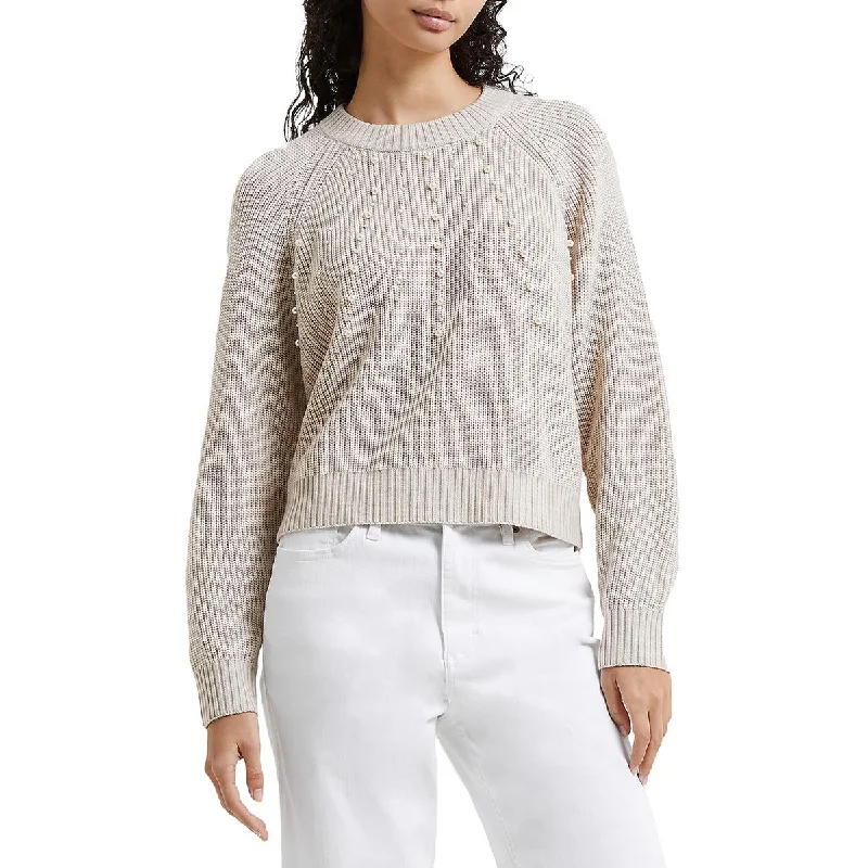 Wool sweater cardigans Womens Embellished Crewneck Pullover Sweater