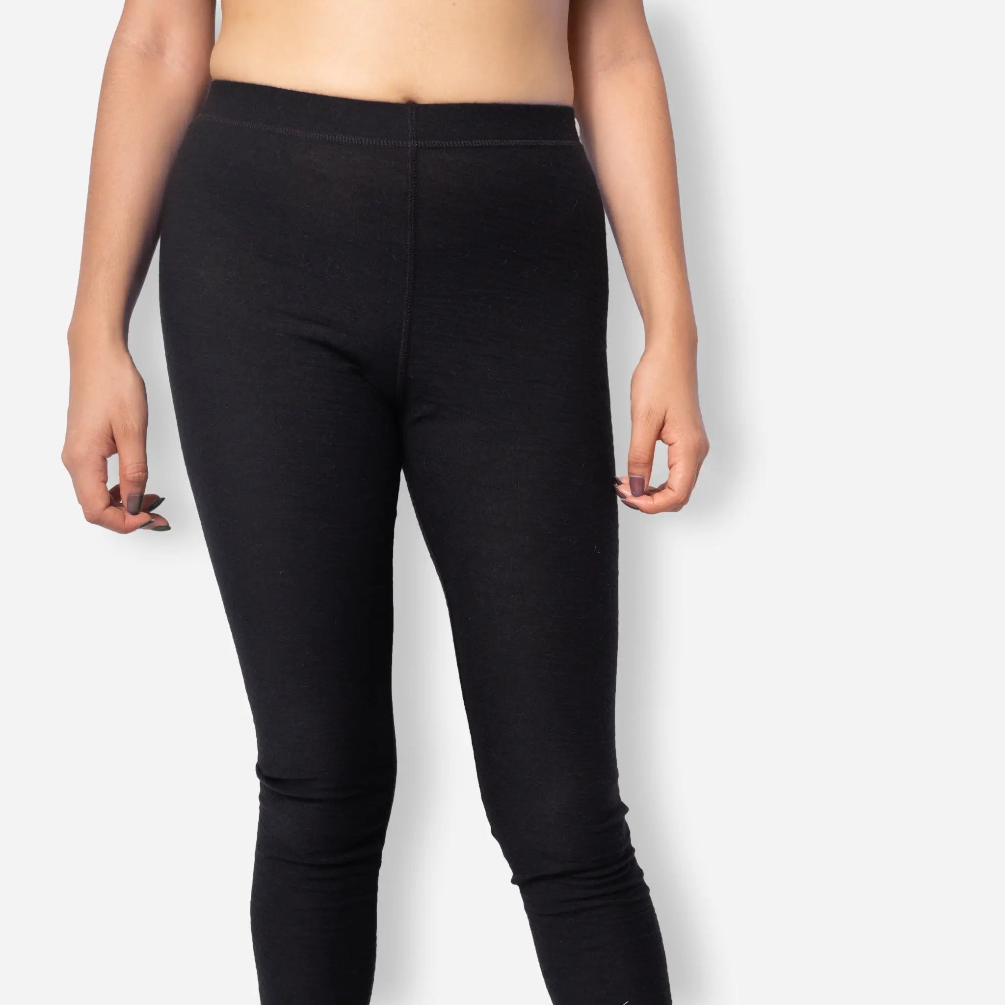 Relaxed fit leggings for women Women's Alpaca Wool Leggings: 160 Ultralight