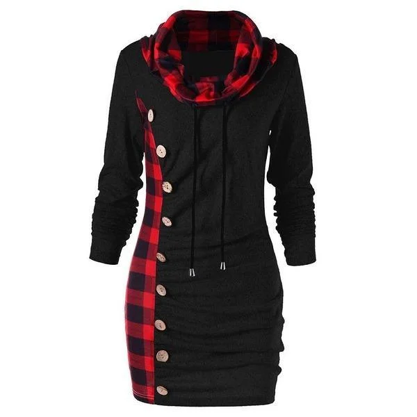 sexy dresses & jumpsuits for date night omychic plus size black cotton women casual loose mini spring autumn party dress