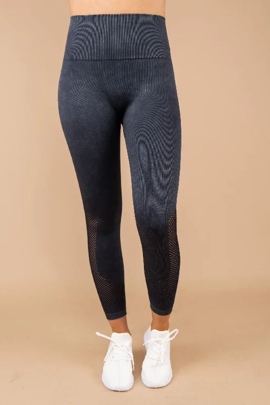 Leggings for yoga and running Moving On Faded Black Leggings