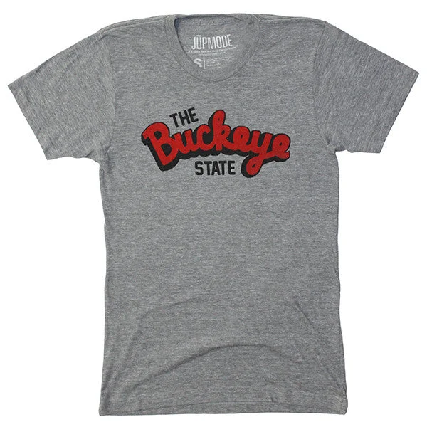 Women’s simple design graphic tees The Buckeye State Grey Shirt