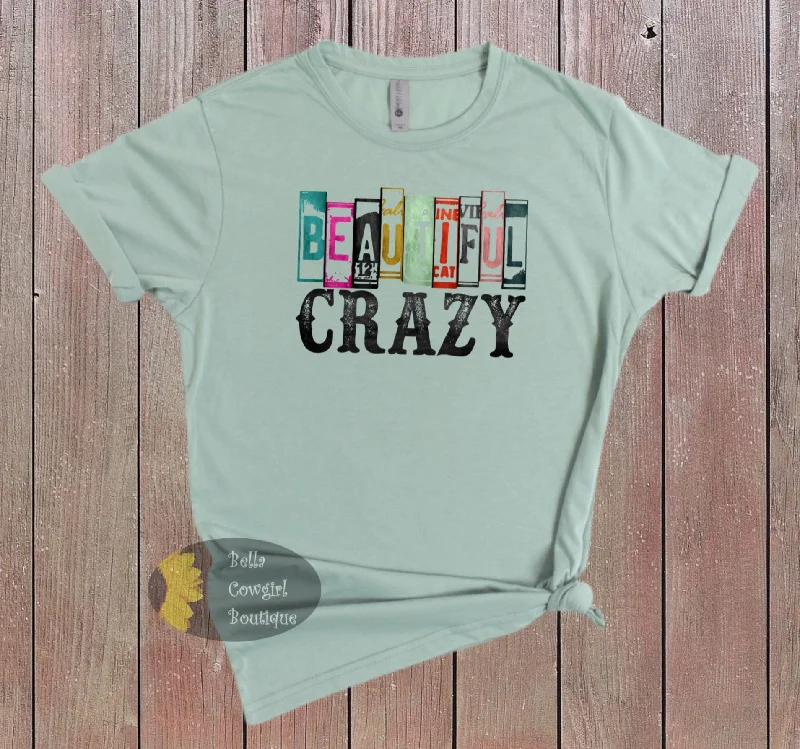 Women’s cool graphic design T-Shirts Beautiful Crazy License Plate Country Music T-Shirt