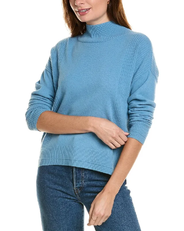 Women’s cozy knit cardigans Design History Mock Neck Cashmere Sweater