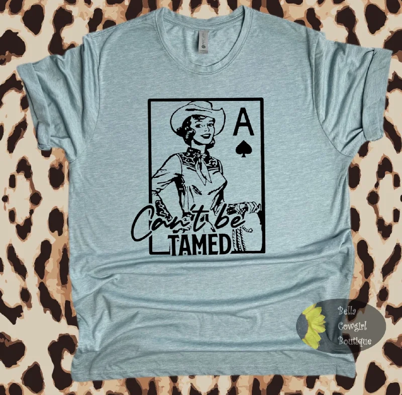 Women’s vintage design tees Cowgirls Can't Be Tamed Western Ace T-Shirt