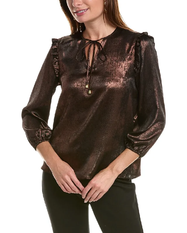 Soft stretch sweaters Nanette Nanette Lepore Metallic Top