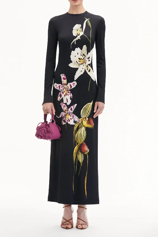 trendy casual jumpsuits & dresses Long Sleeve Orchids Dress